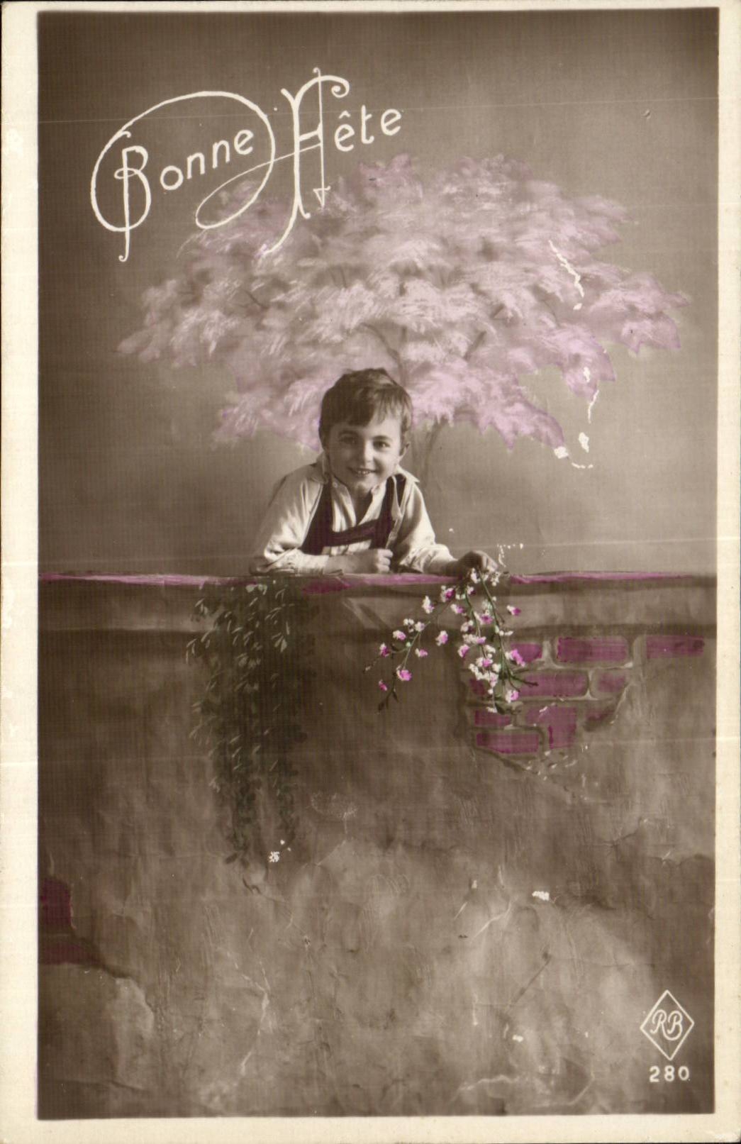 CPA Fantasy Child Boy Good festival