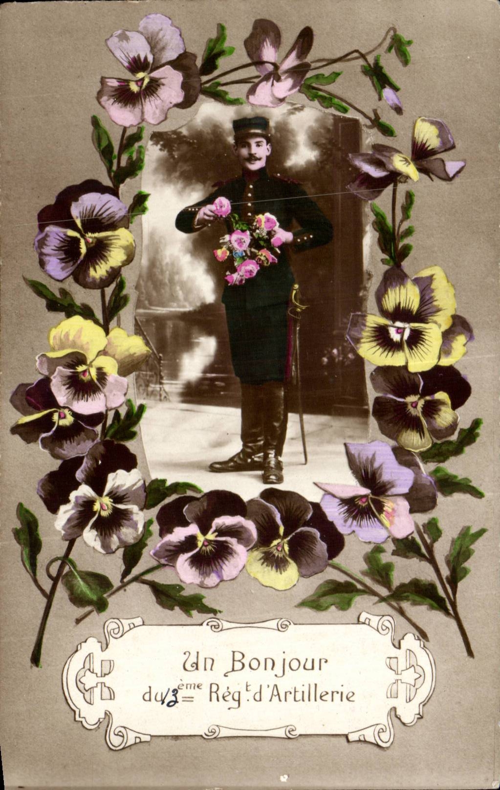 CPA Fantasy a hello of the 13th artillery regiment Militaria Vincennes