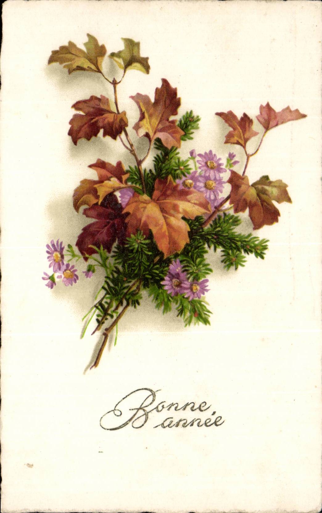 CPA Fantasy Happy New Year Flowers