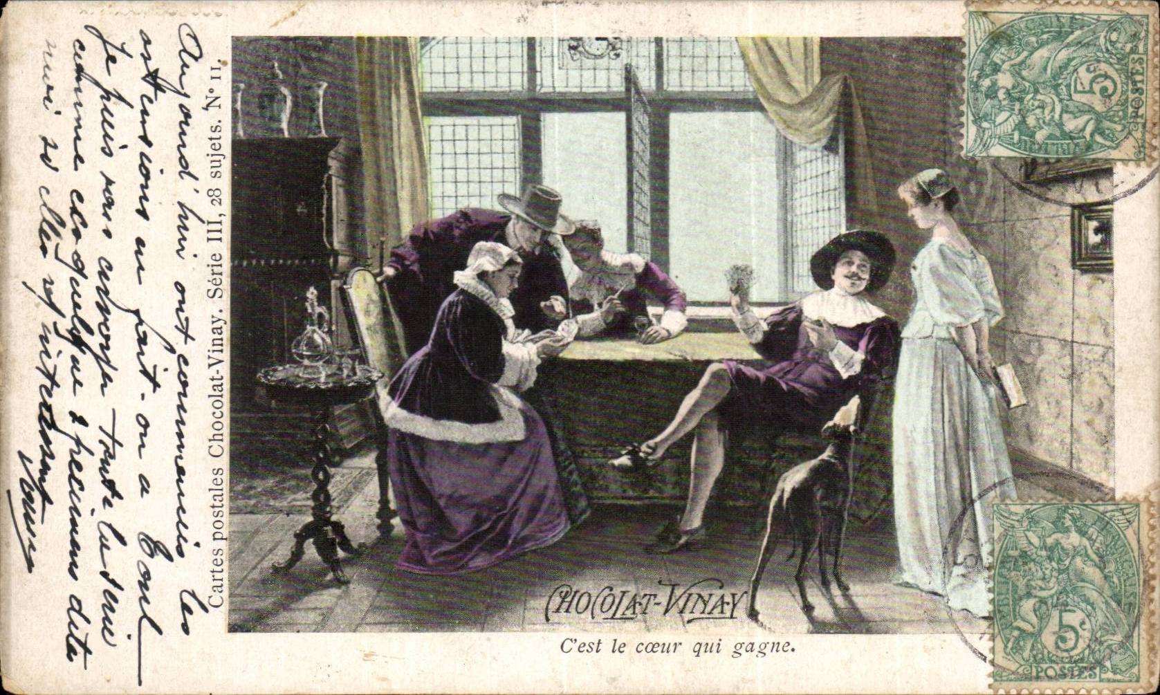 CPA Fantasy Chocolate Vinay It is the heart which gains Cyrano of Bergerac