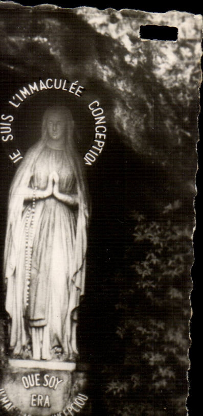 Lourdes MODERN CARD the virgin of the miraculous cave