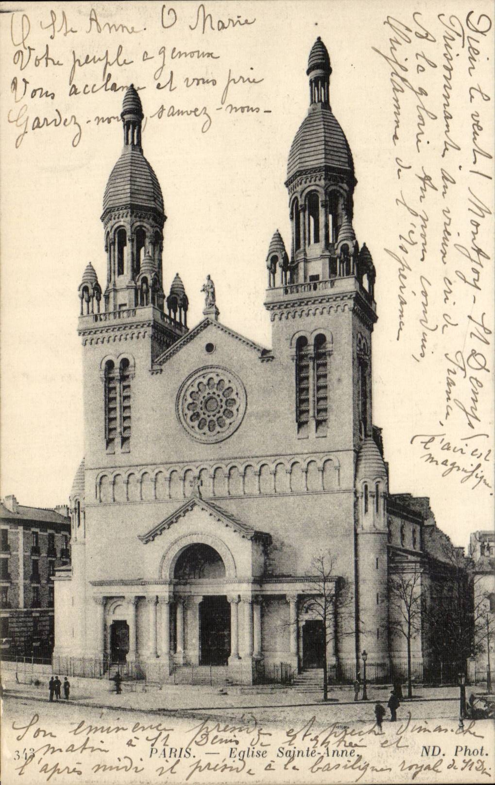 CPA Paris Eglise Sainte Anne