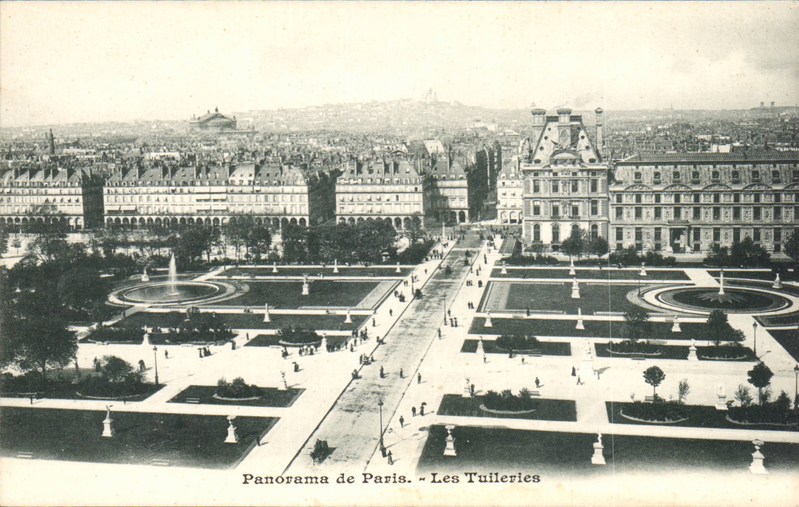 Paris CPA Panorama de Paris Les Tuileries