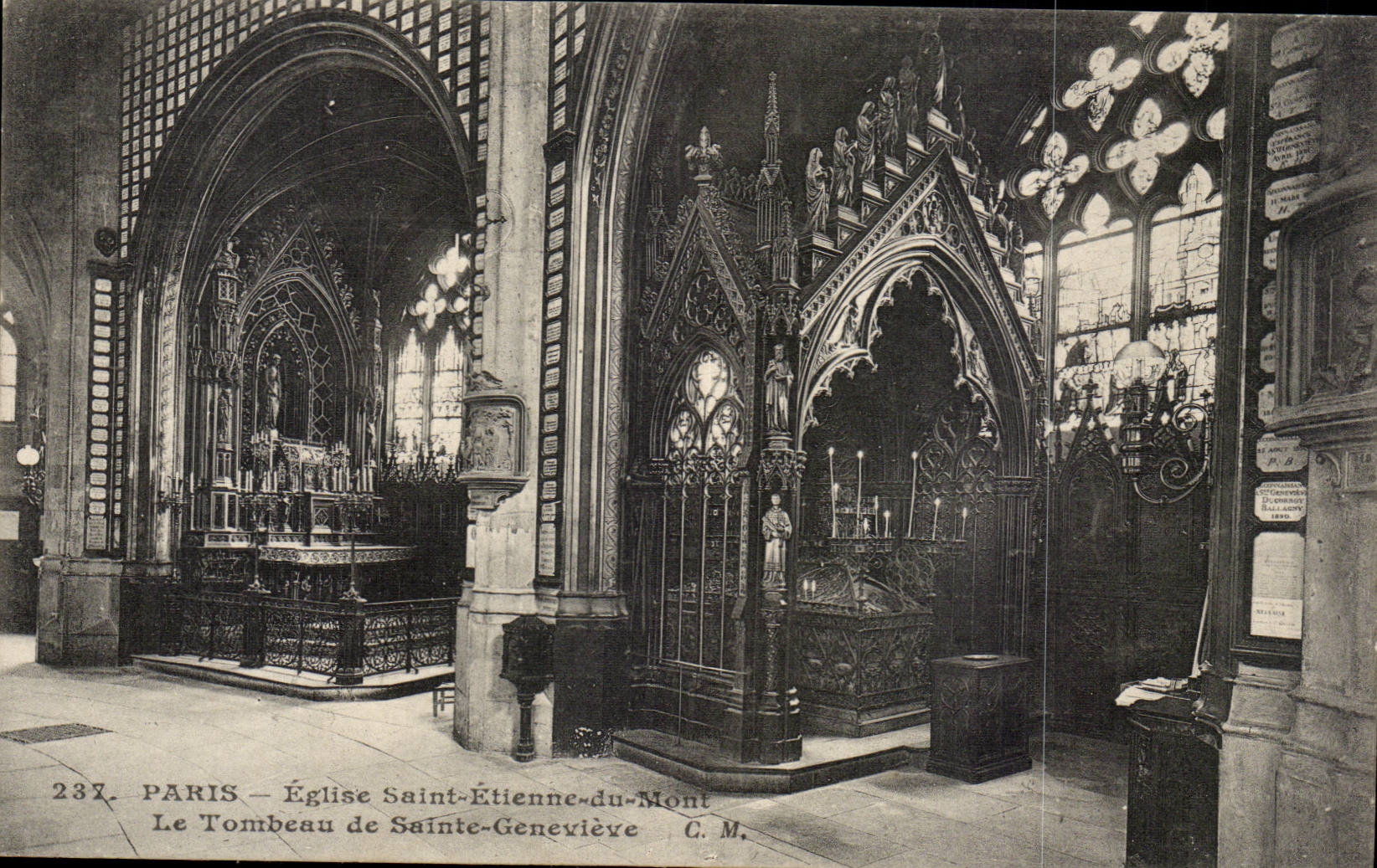 Paris CPA Church St Etienne of the Mount the tomb of Sainte Genevieve
