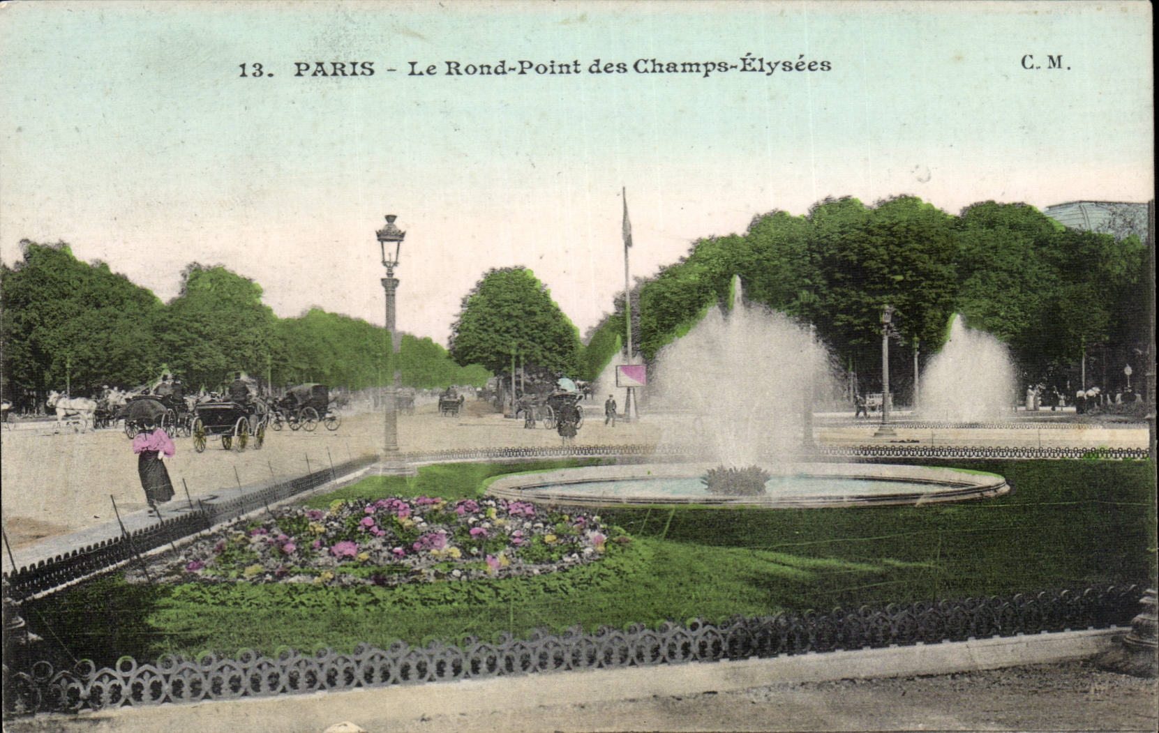 Paris CPA the round not of the Champs Elysees