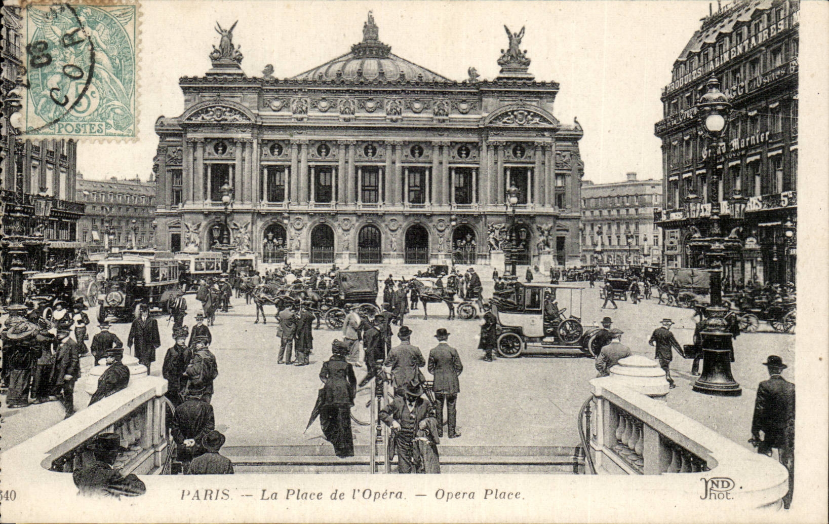 Paris CPA la place de l'opera 