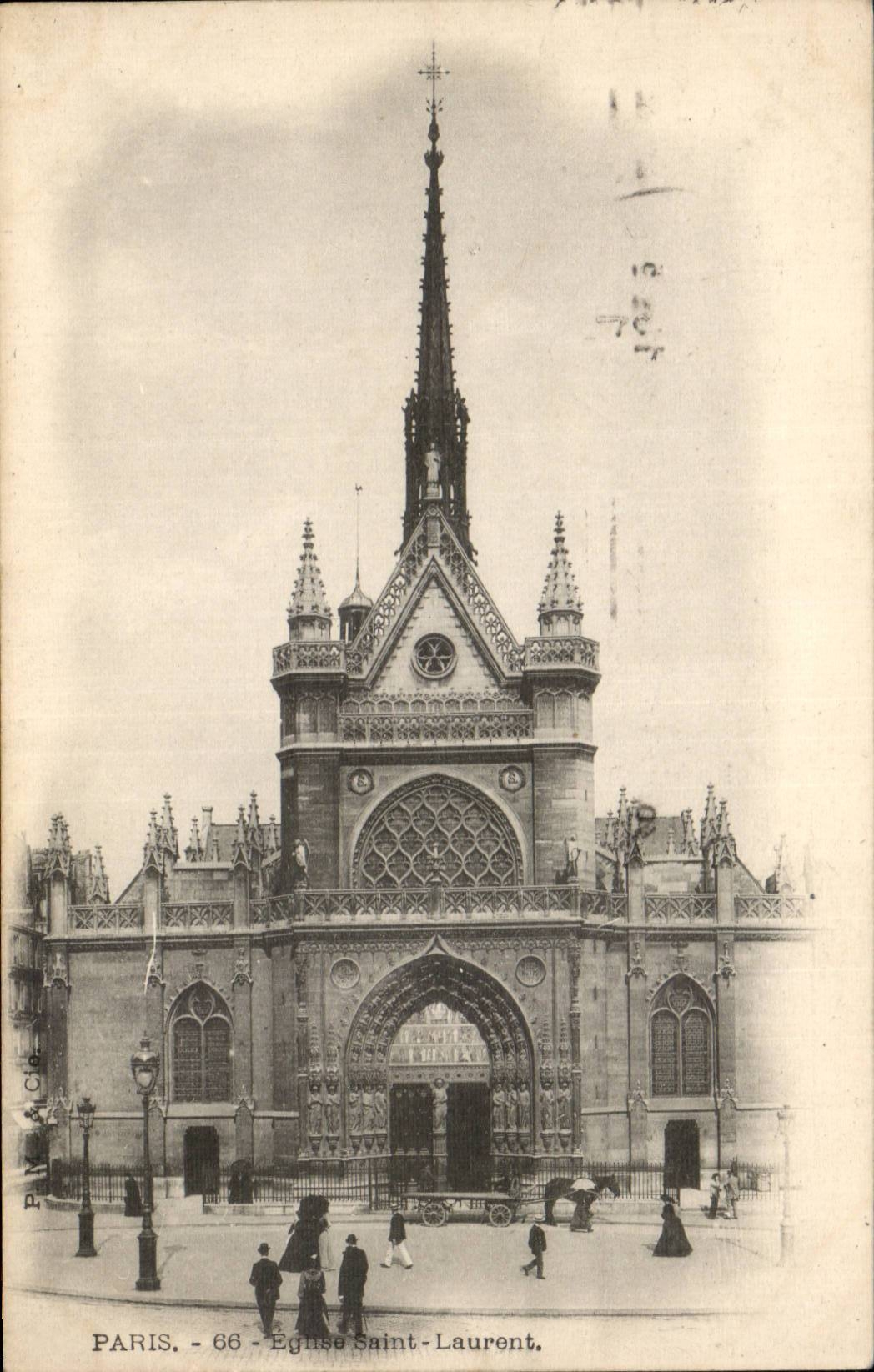 Paris CPA Eglise Saint Laurent