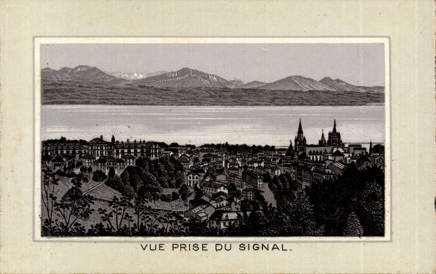 CPA Suisse Lausanne Vue prise du signal