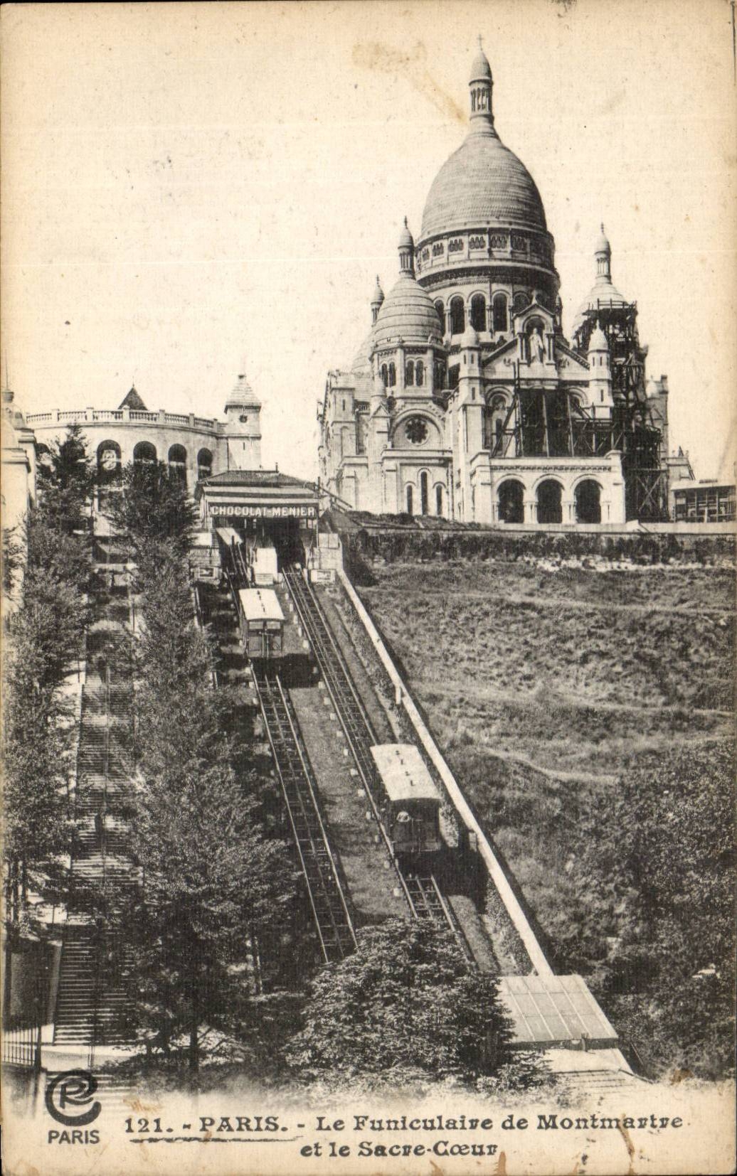 Paris CPA Funiculaire de Montmartre Sacre Coeur