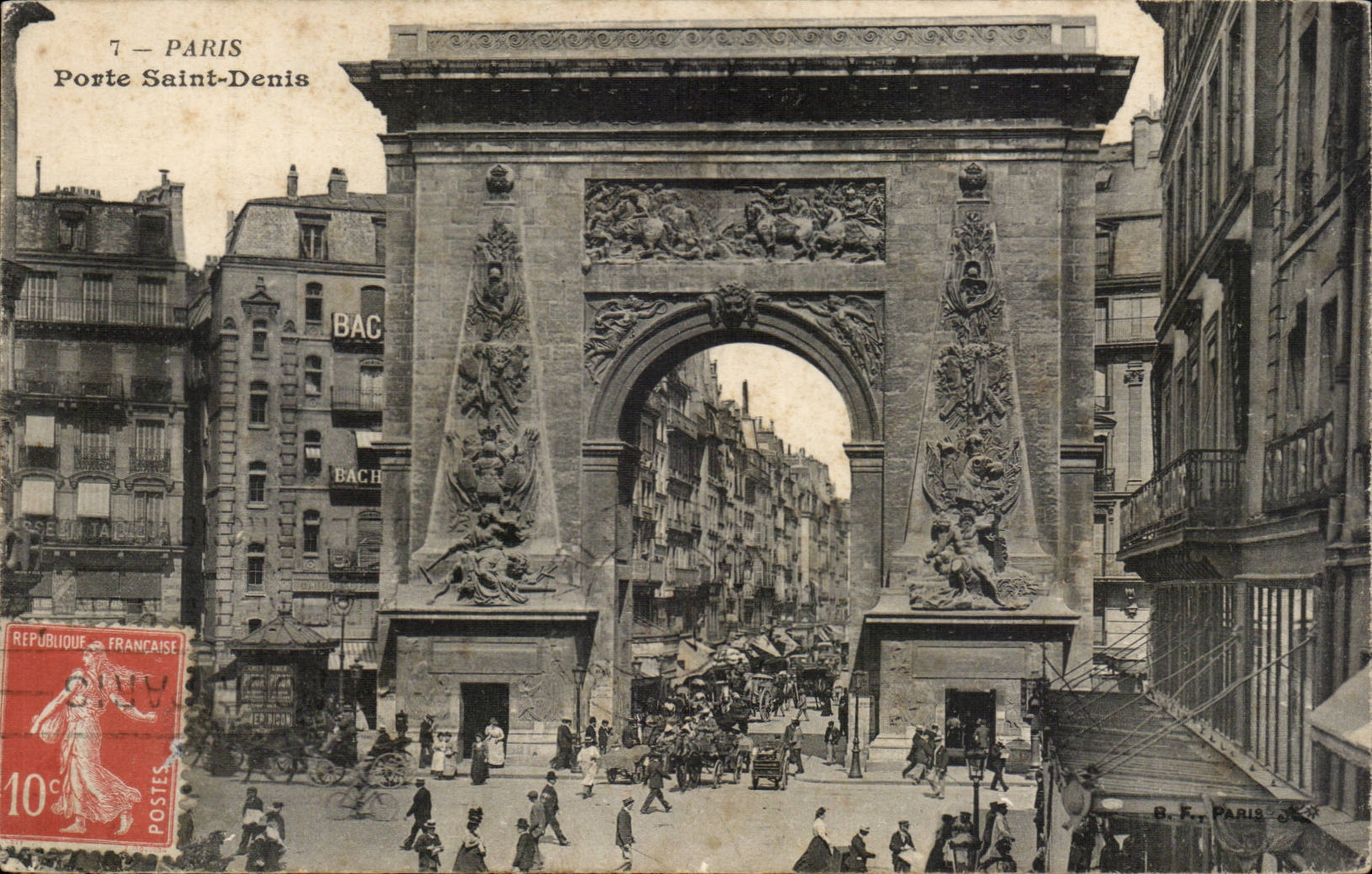 Paris CPA Gate Saint Denis