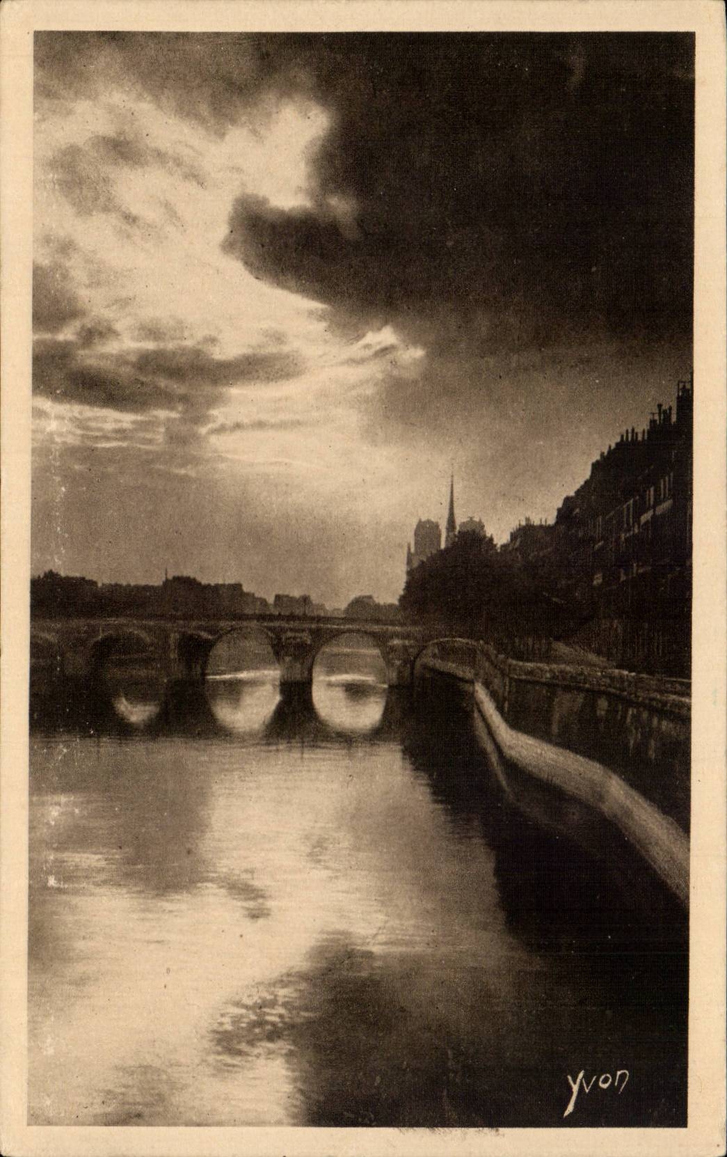 Paris CPA La Seine au quai de Bethune
