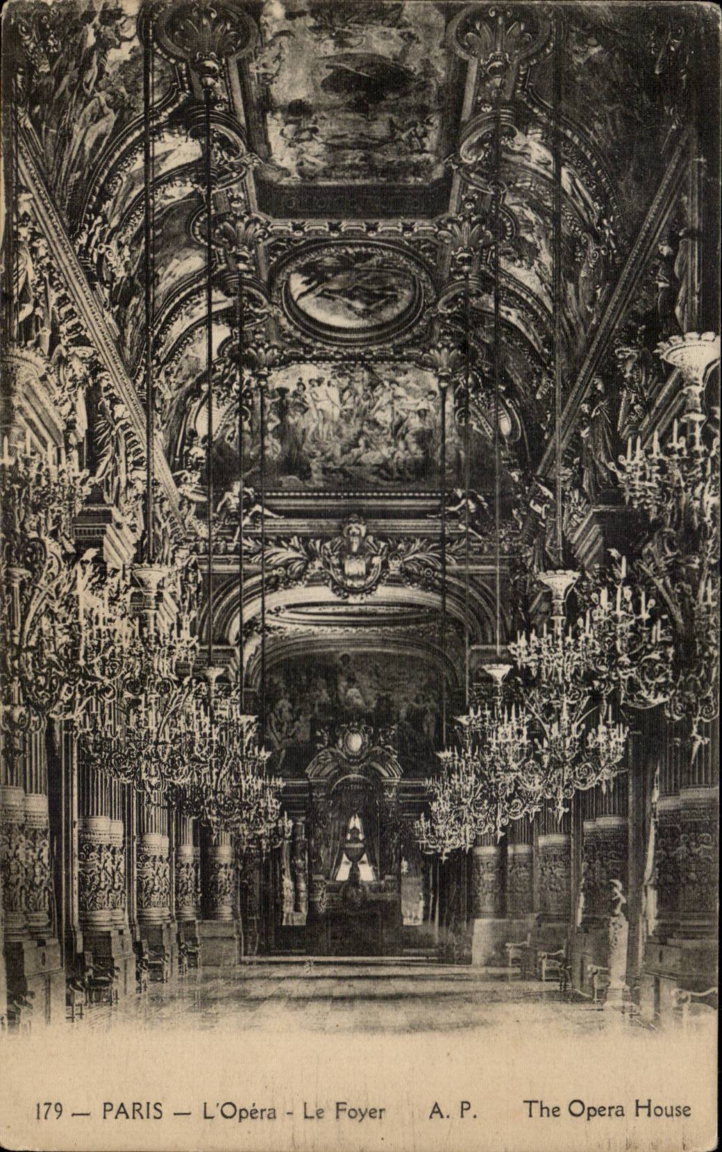 Paris CPA L'opera Le foyer