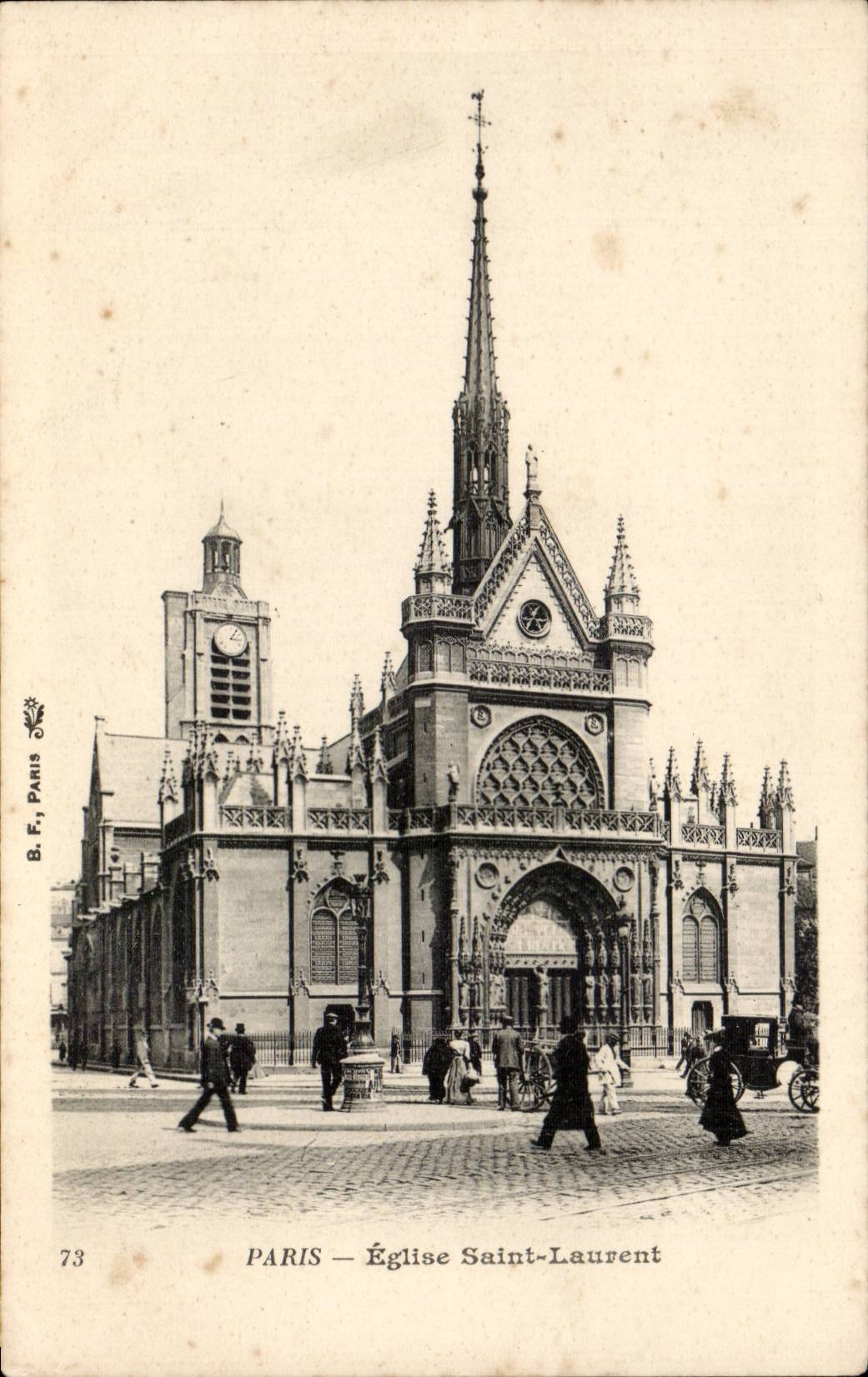 Paris CPA Eglise Saint Laurent