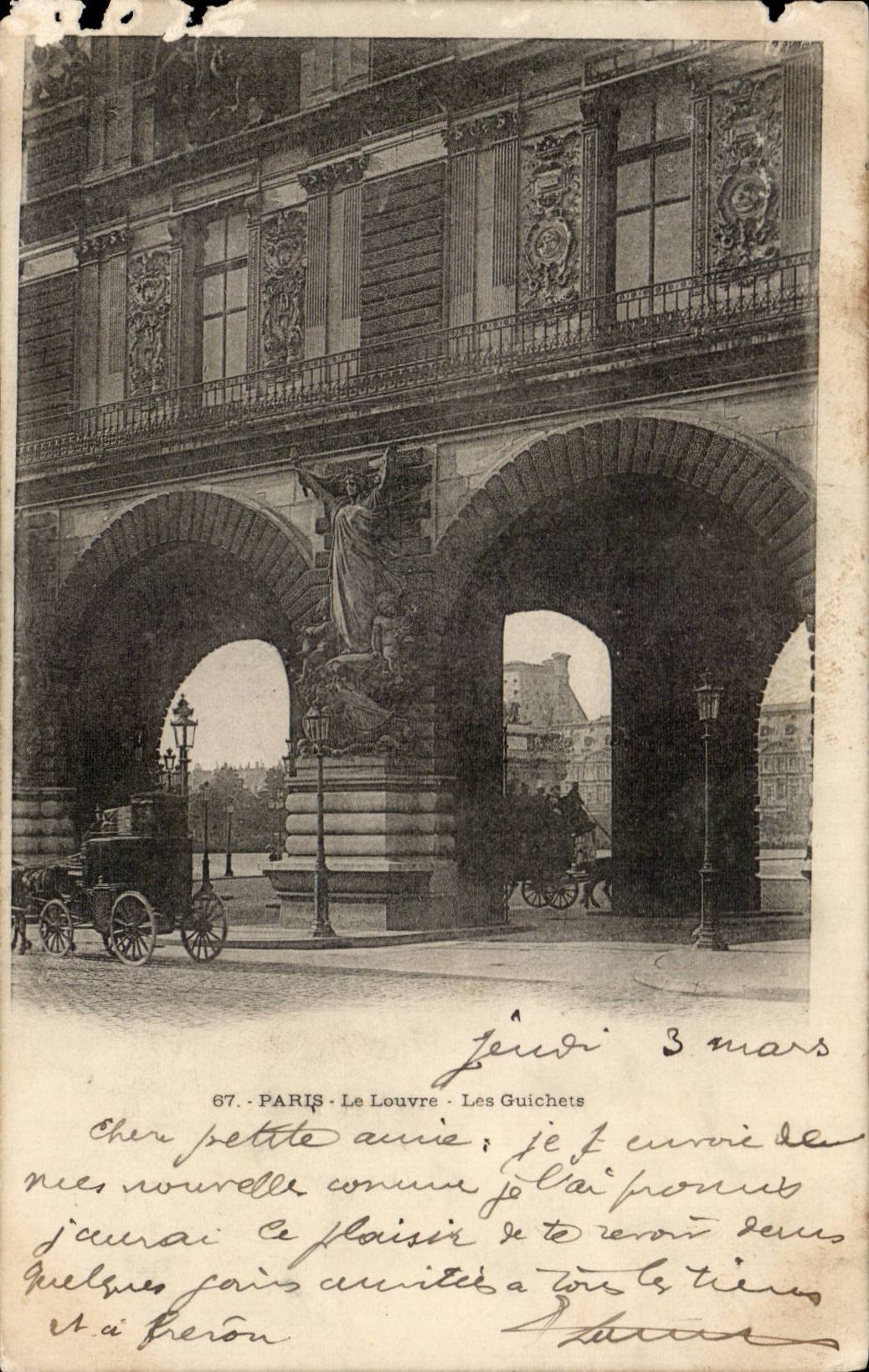 Paris CPA Le Louvre Les guichets