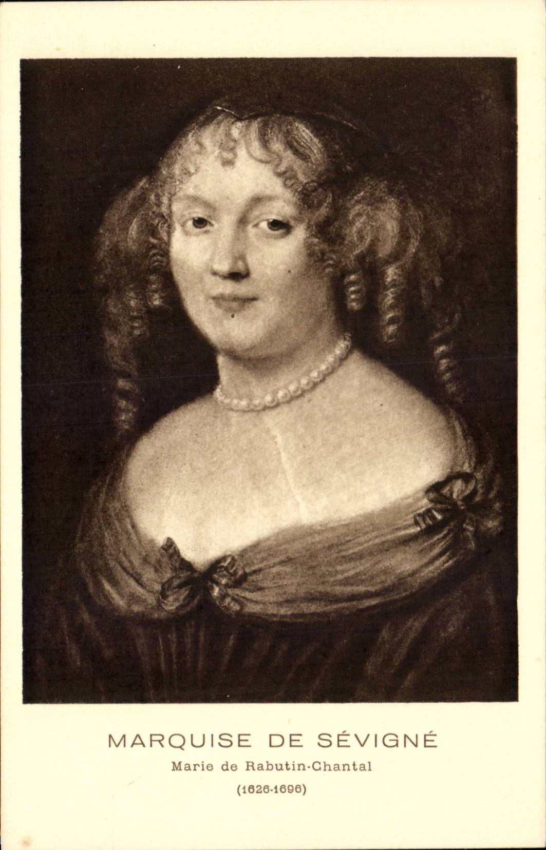 CPA Marquise de Sevigne Marie de Rabutin Chantal 1626 1696