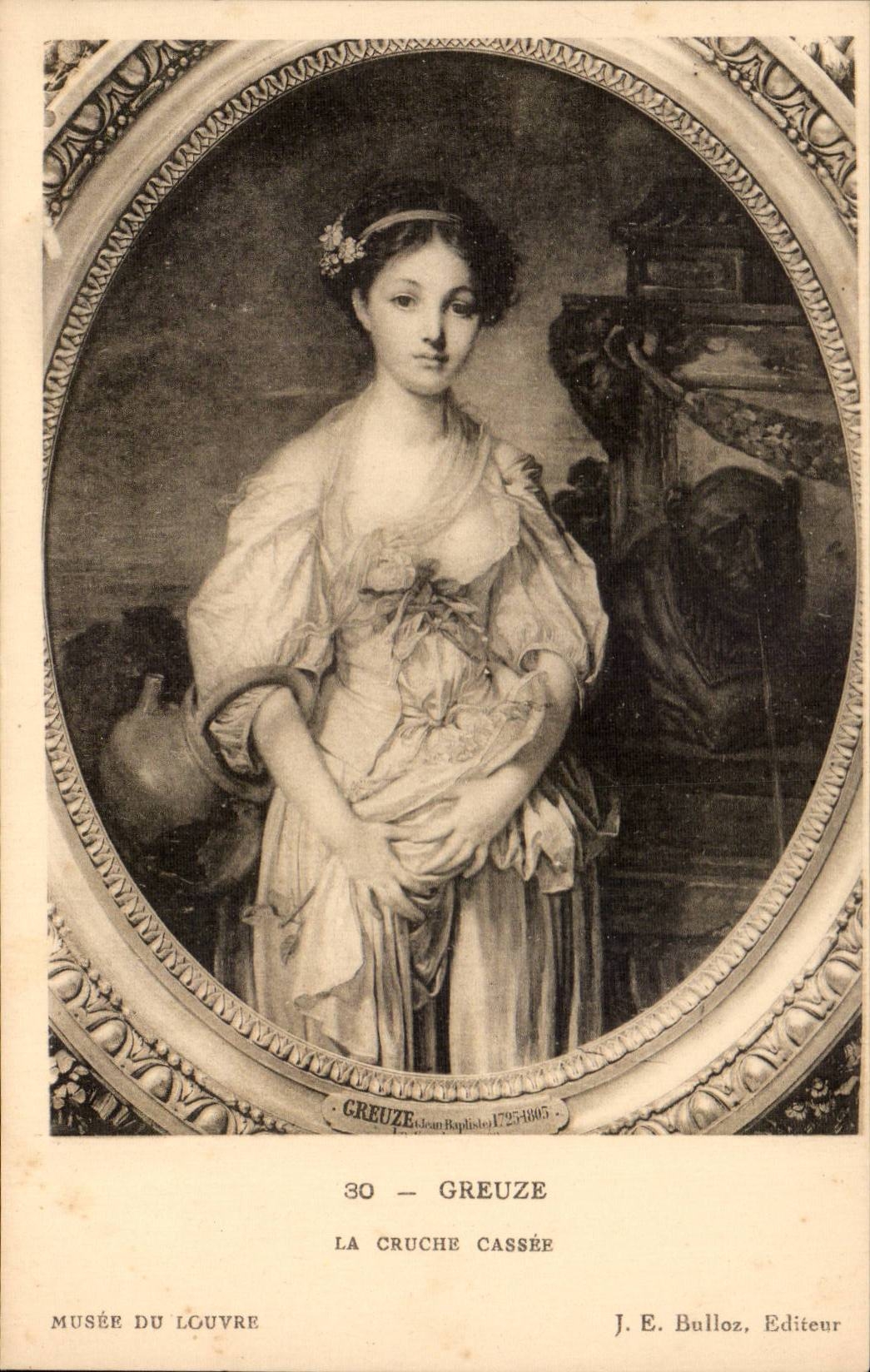 CPA Greuze La cruche cassee Musee du Louvre Paris