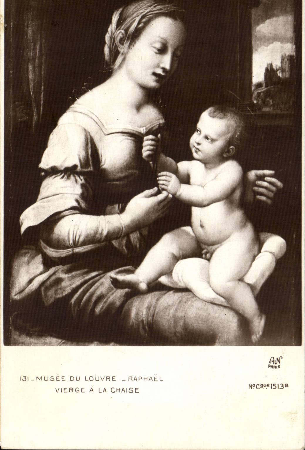CPA Musee du Louvre Raphael Vierge a la chaise