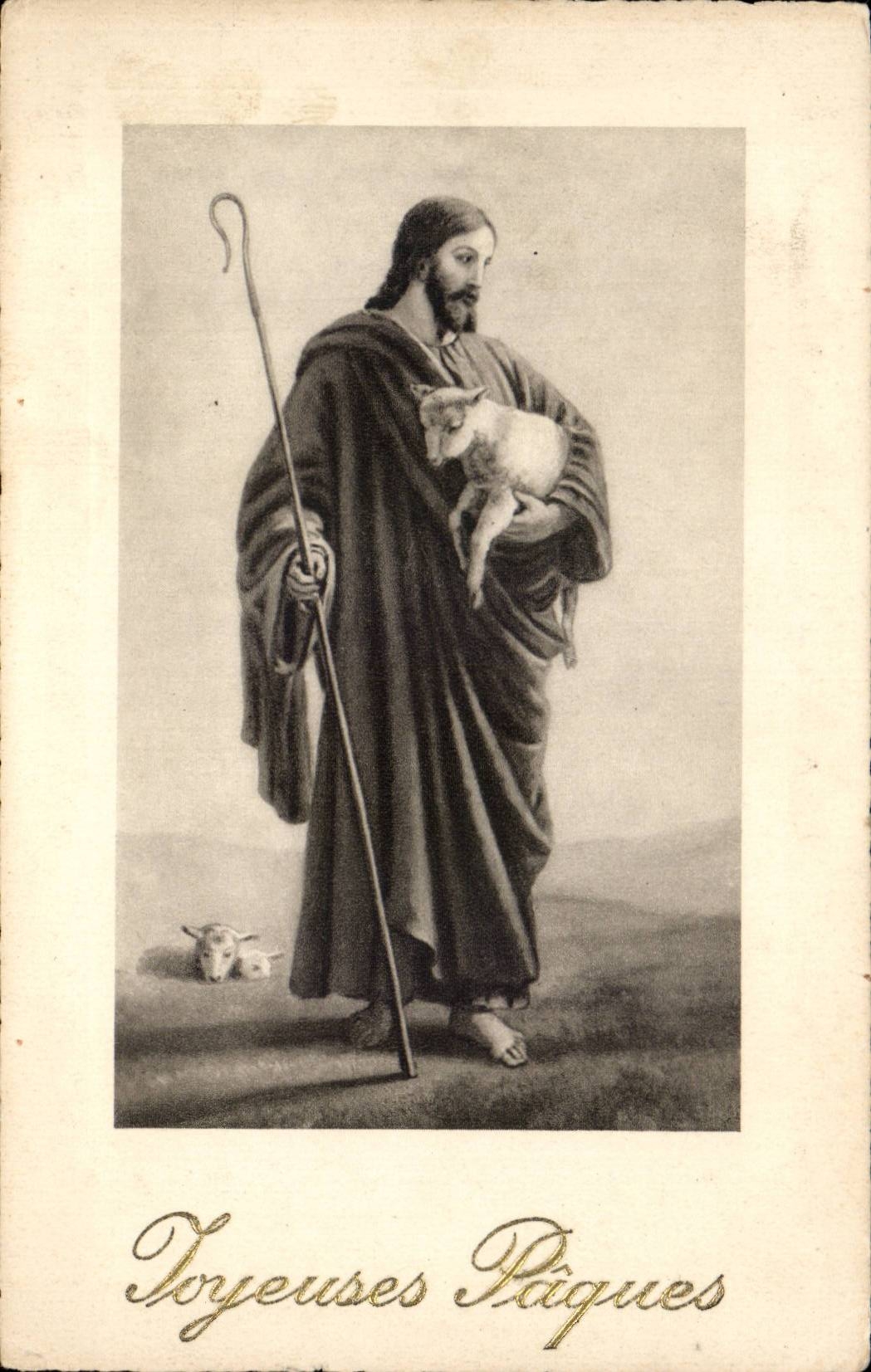 Schaflamm CPA Phantasiechrist-Ostern Ostern