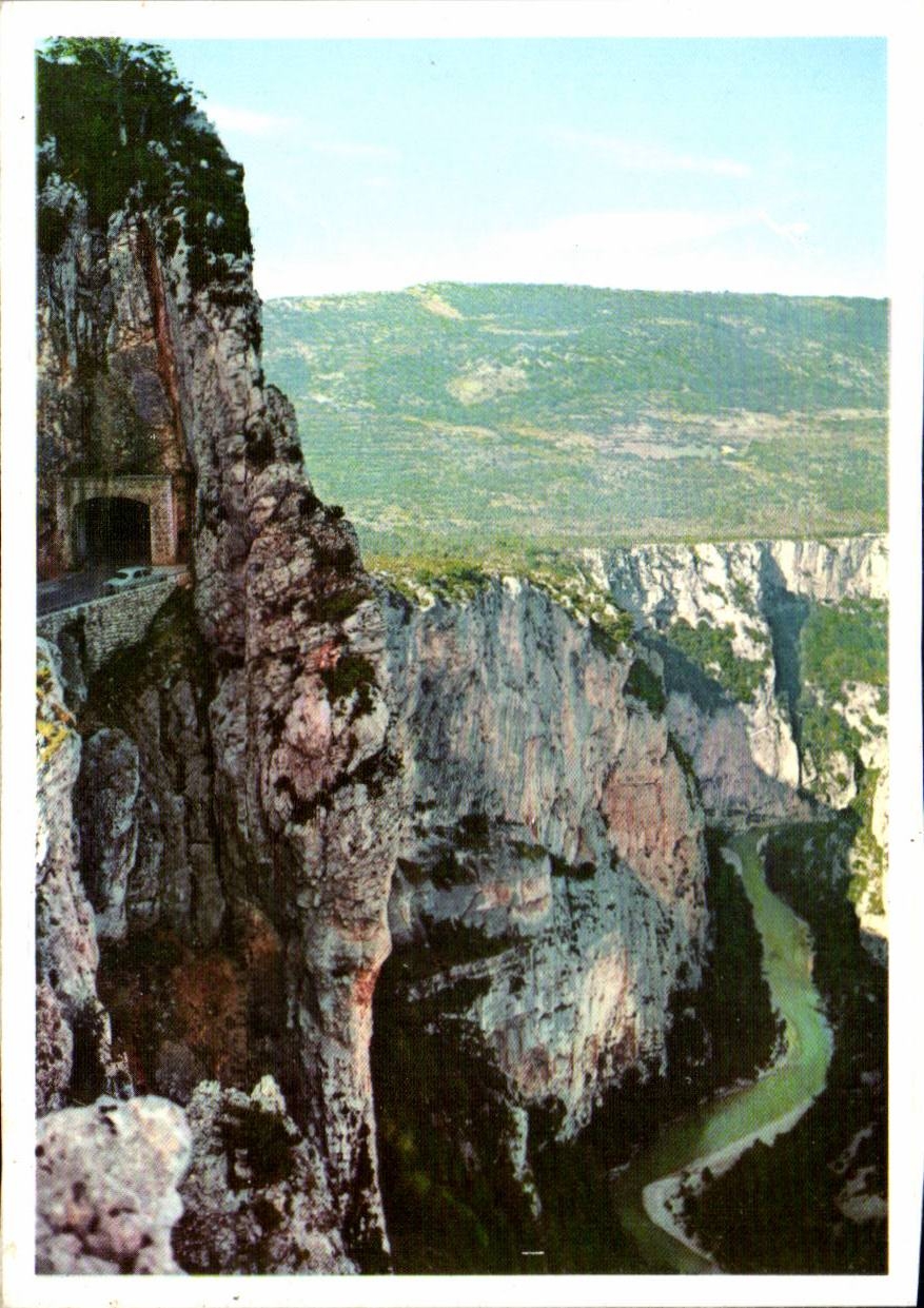 CPSM Gorges du Verdon Le VErdon vu du tunnel de Fayet