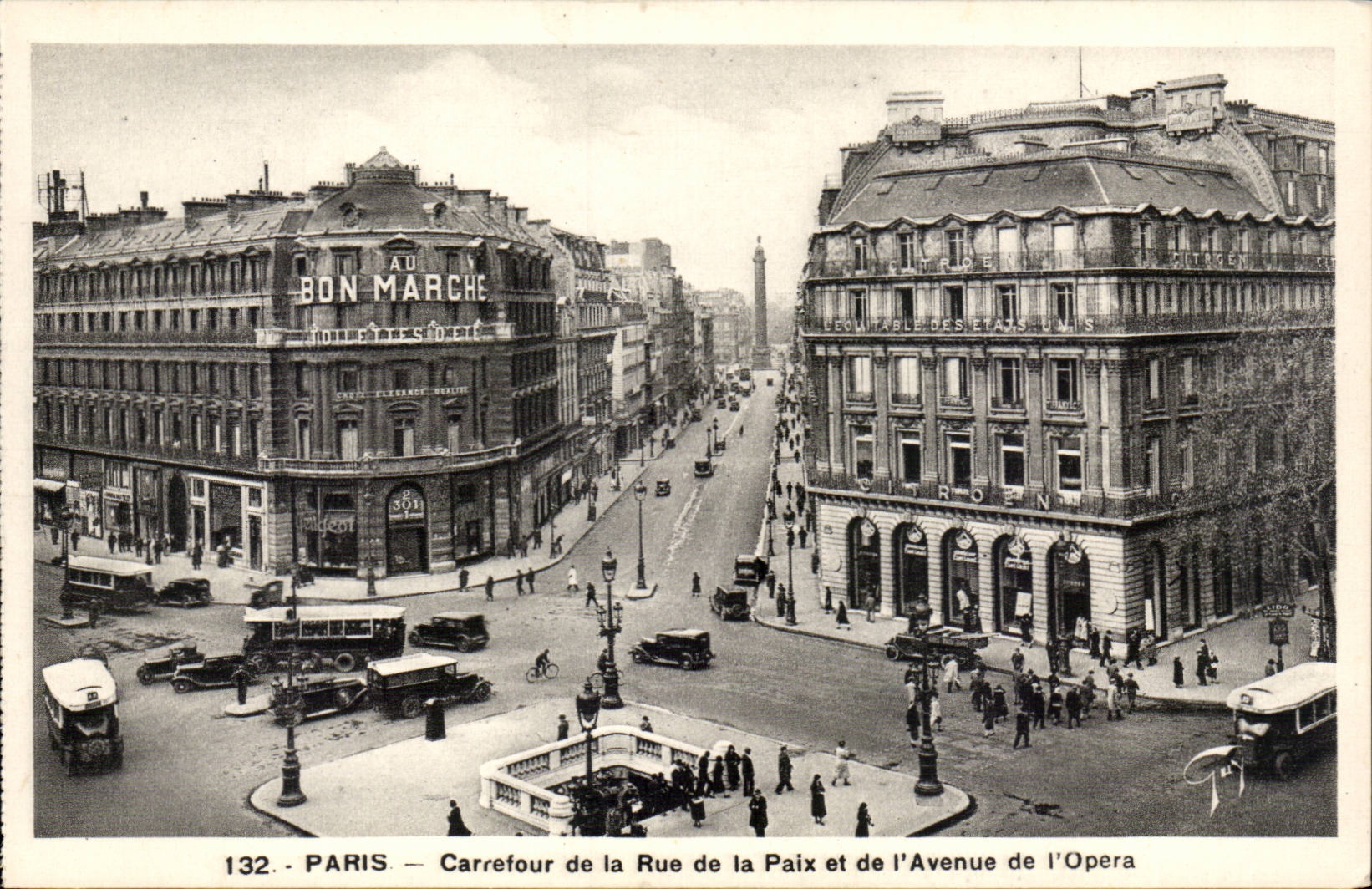 Paris CPA Carrefour de la rue de la paix et de l'avenue de l' Opera