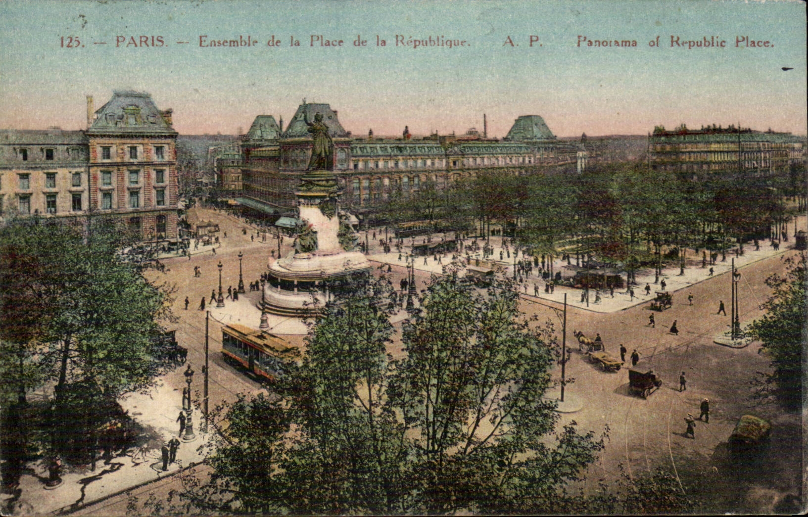 Paris CPA Together of the place of the Republic