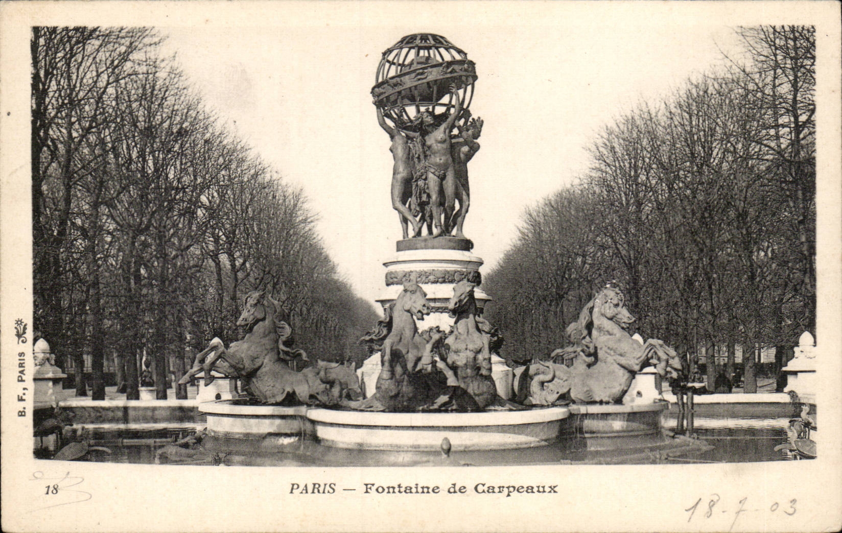 Paris CPA Fountain of Carpeaux