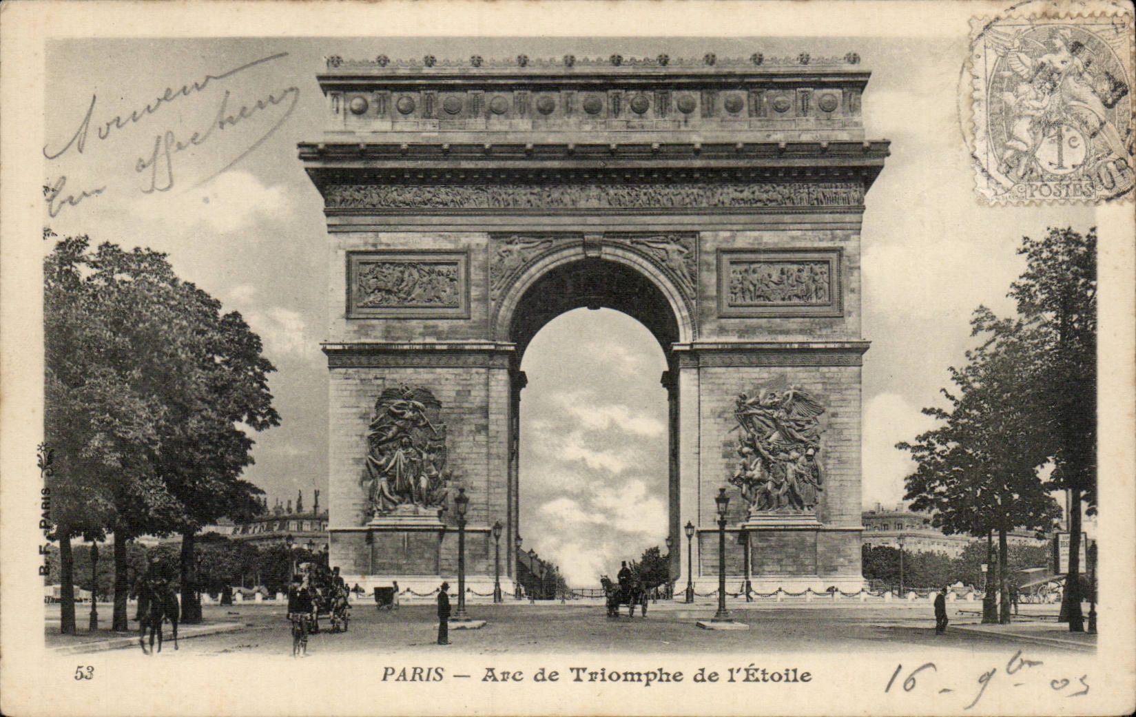 Paris CPA Arc de triomphe de l'etoile