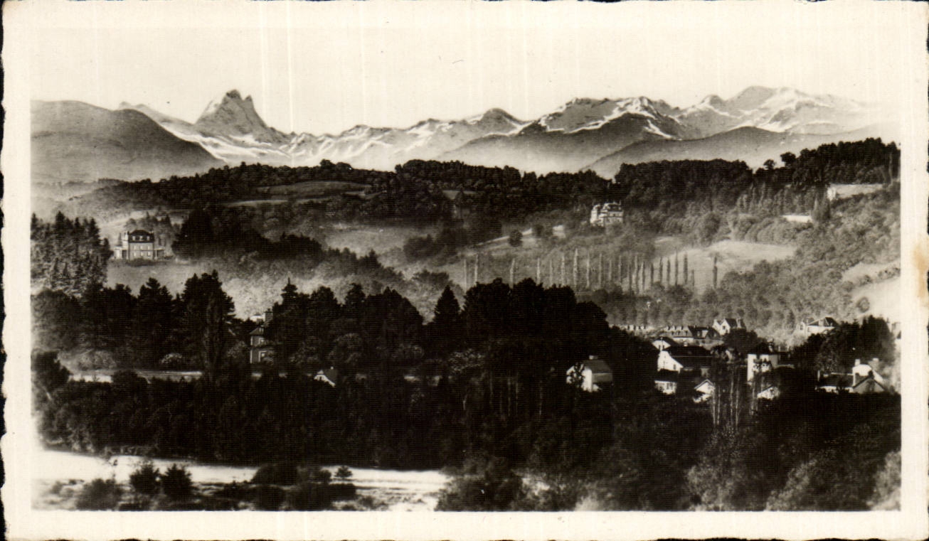 CPSM Pau die Kette der Pyrenees