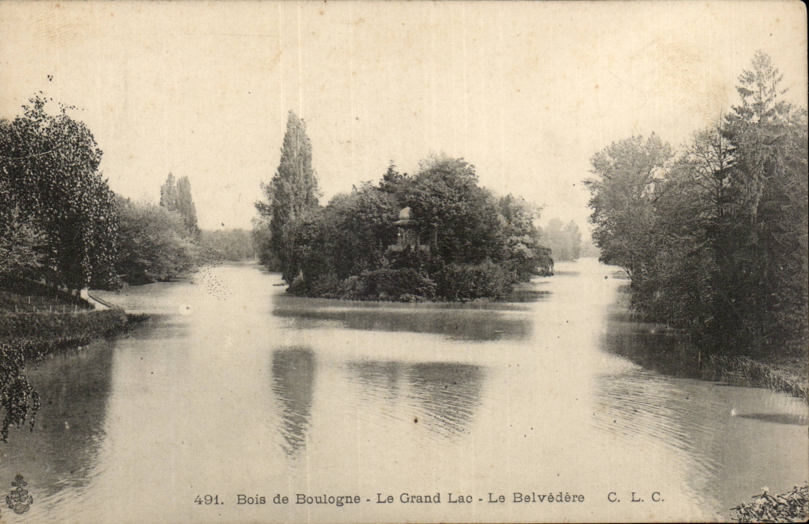 Paris CPA Bois de boulogne Le grand lac Le Belvedere