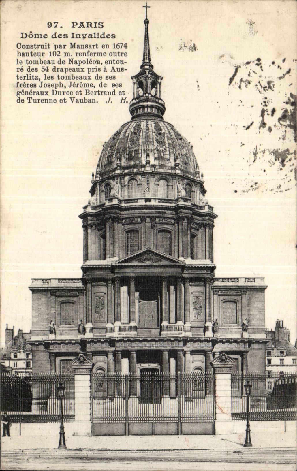 Paris CPA Dome of Invalides