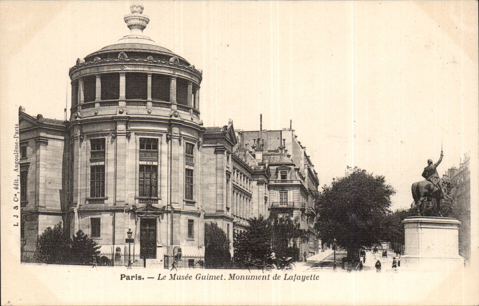 Paris CPA Musee Guimet Monument de Lafayette