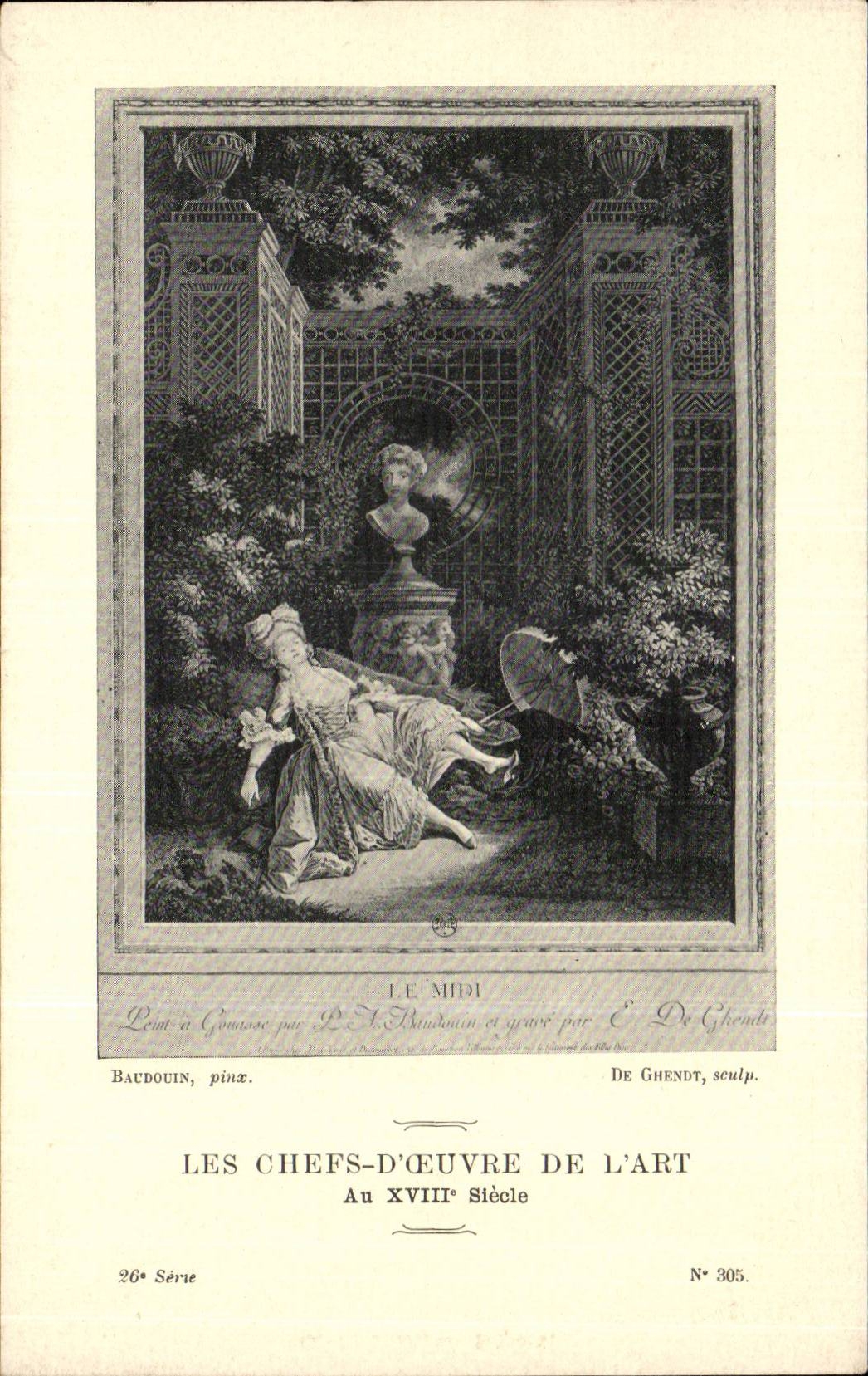 CPA Fantaisie Les chefs d'oeuvre de l'art du 18eme Le midi Baudouin De Ghendt