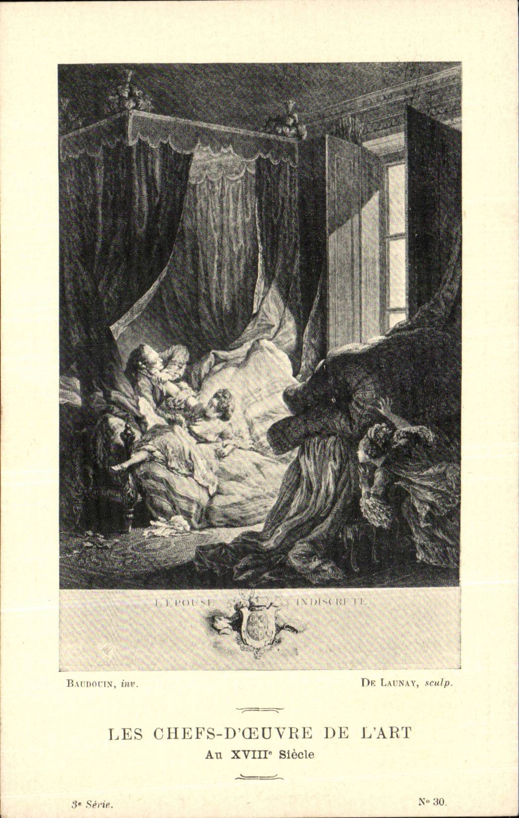 CPA Fantaisie Les chefs d'oeuvre de l'art du 18eme L'epouse indiscrete Baudouin De Launay