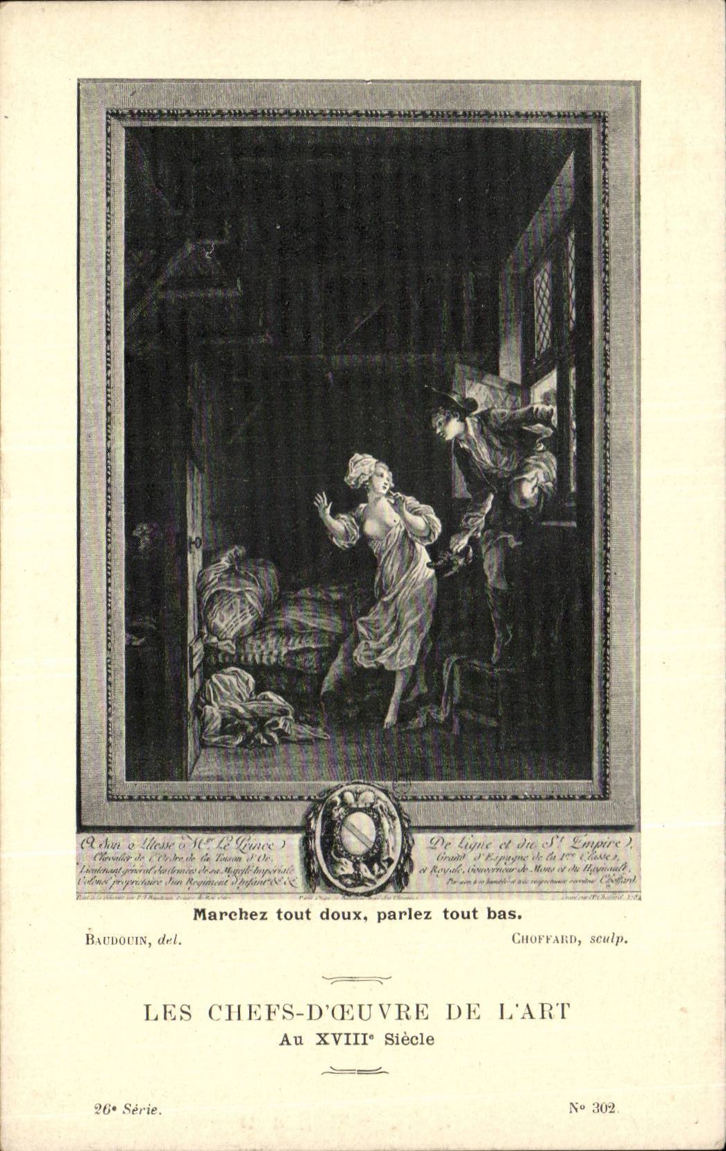 CPA Fantasy the chiefs of work of art of 18th Marchez straight speak Baudouin Choffard Erotique low