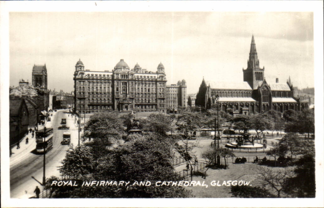 Royal CPSM infirmery and cathedral Glasgow Scotland Scotland