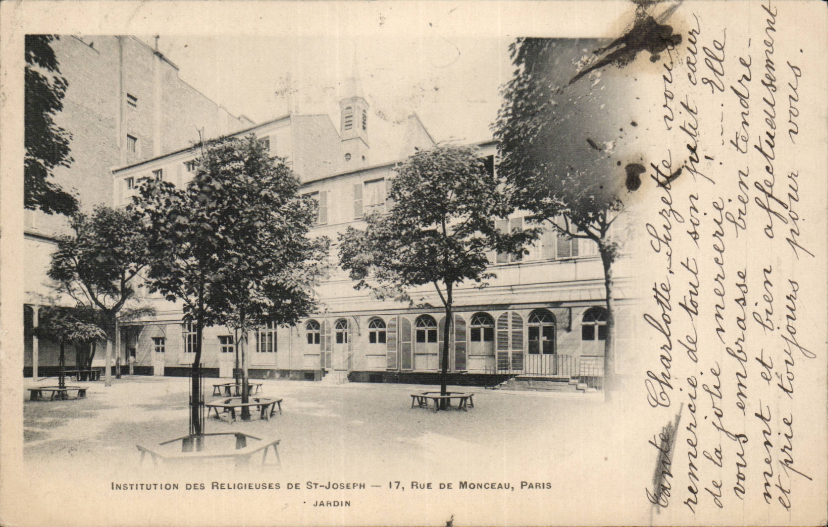 Paris CPA Insitution of the nuns of Saint Joseph 17 rue de Monceau