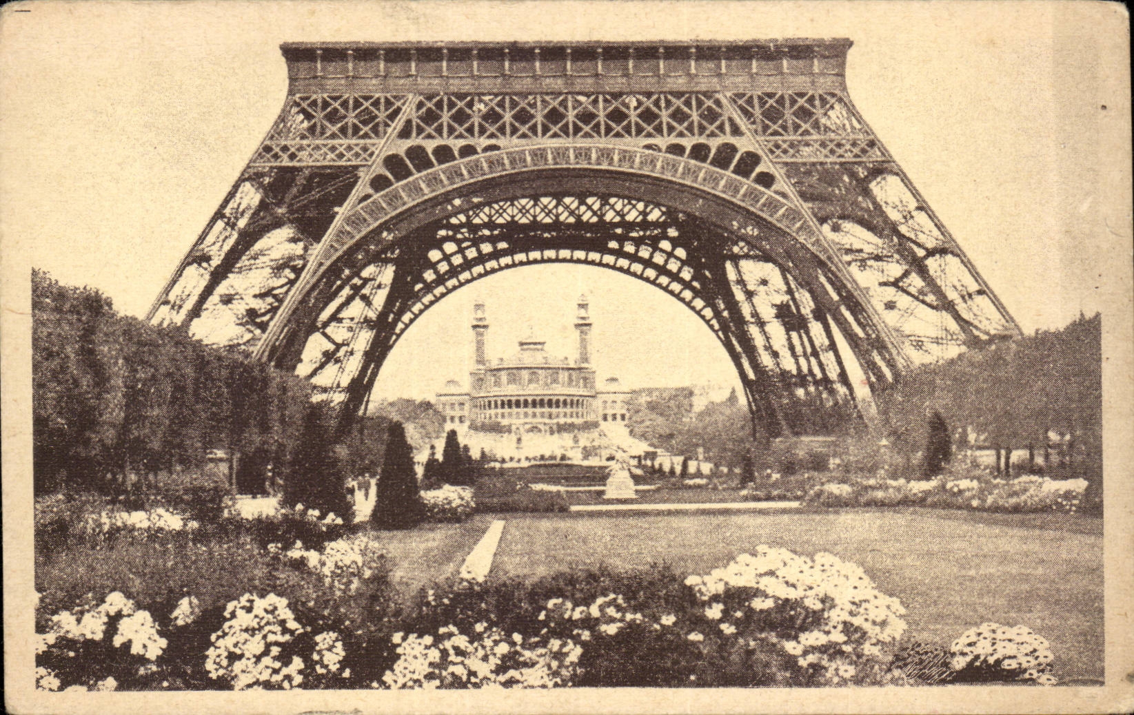 Paris CPA Eiffel Tower trocadero