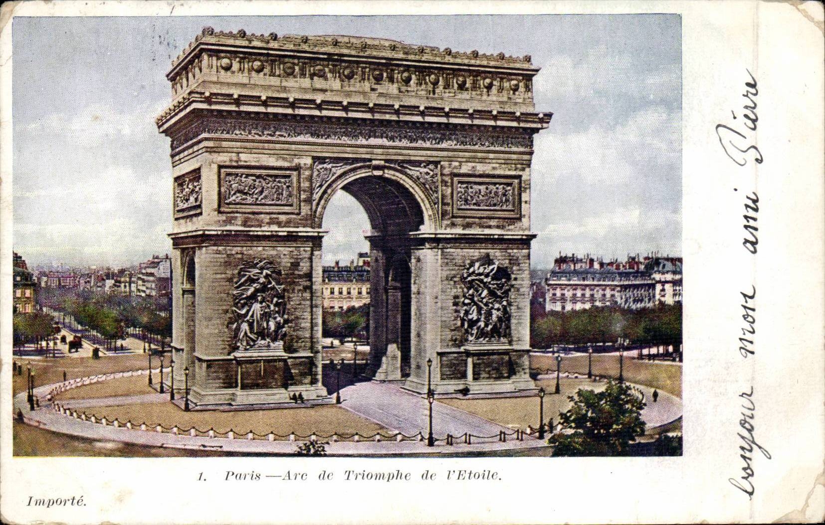 Paris CPA Arc de Triomphe of star