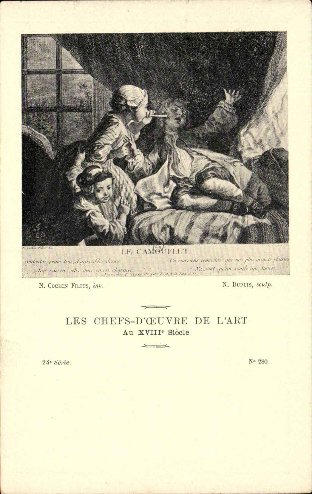CPA Les chefs d'oeuvre de l'art du 18eme Le camouflet Cochin Dupuis