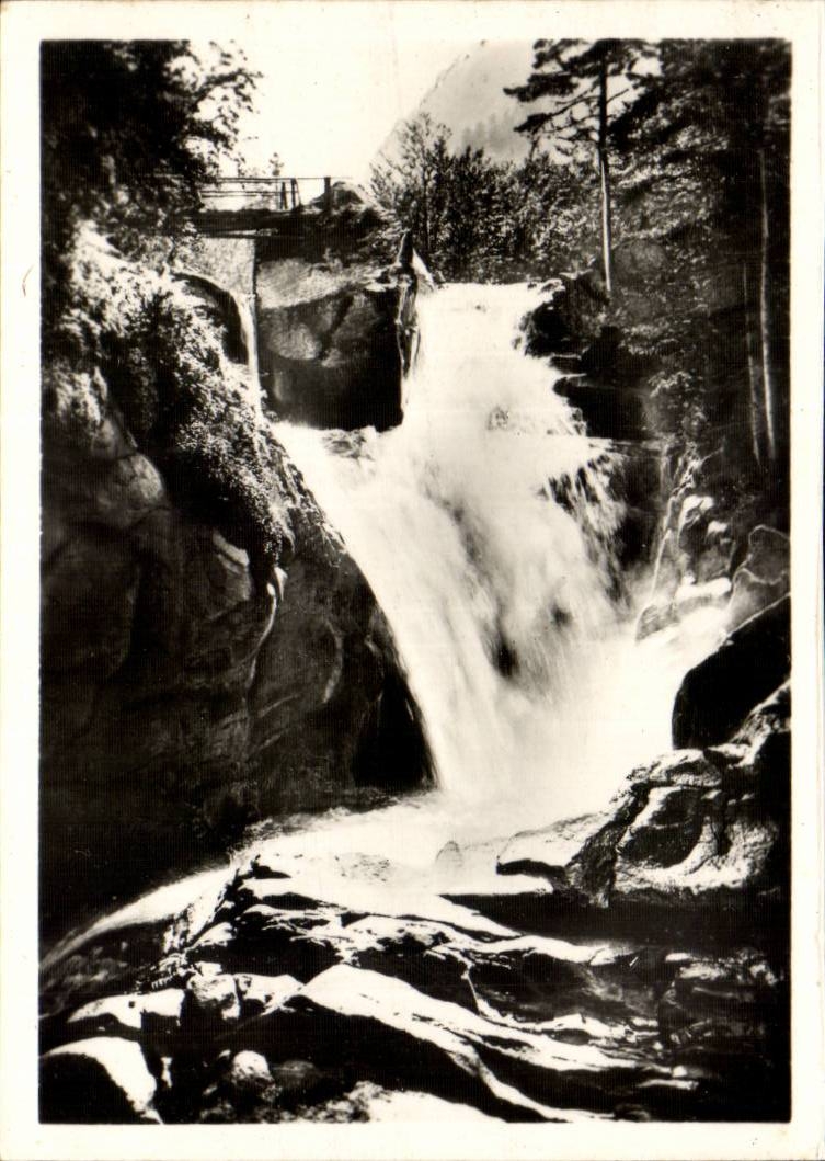 MODERNE KARTE Cauterets Kaskaden von Cerizet