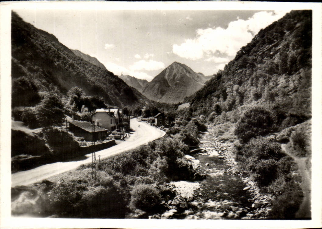 MODERNE KARTE Cauterets gab und die Strasse von Pierrefitte