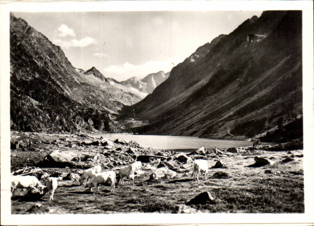 MODERNE KARTE Cauterets der See Gaube und Vignemale
