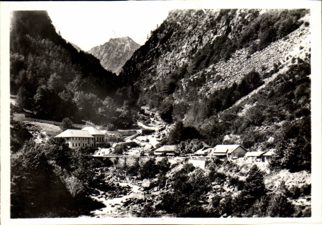 MODERNE KARTE Cauterets die thermischen Bader ddes liess uns mit dem Brucke Str-Retter verkratzen und mit Railliere voll reiben