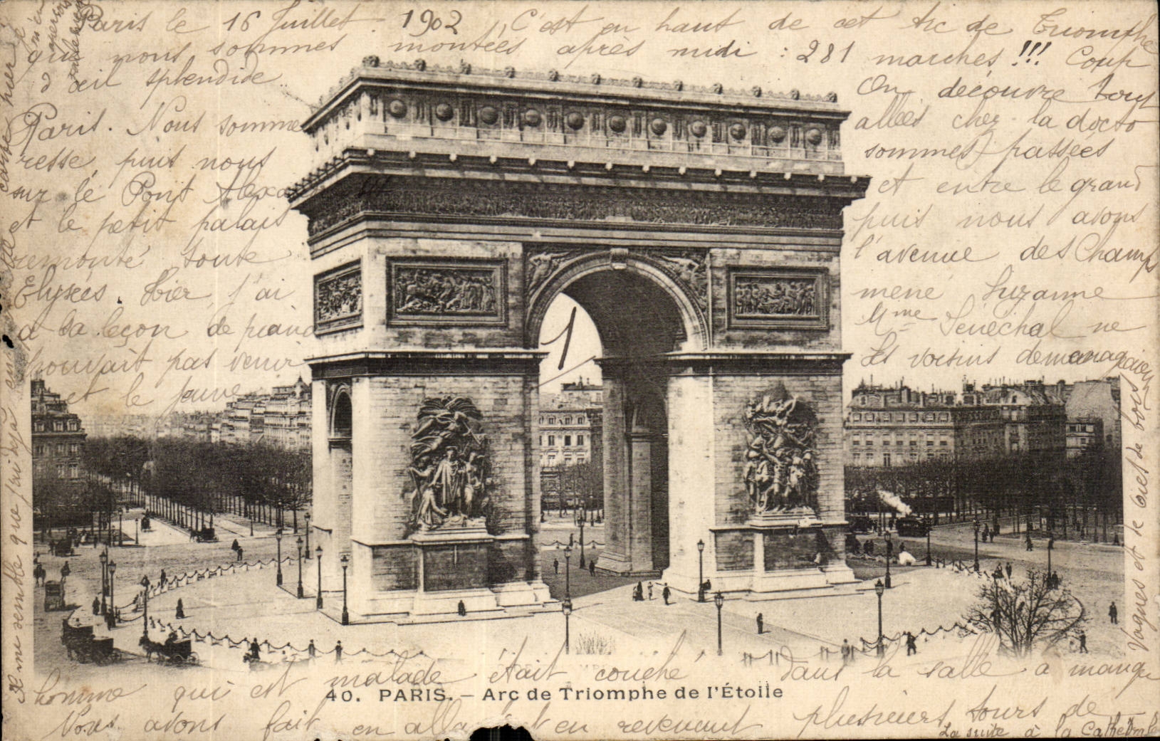 Paris CPA Arc de Triomphe of star