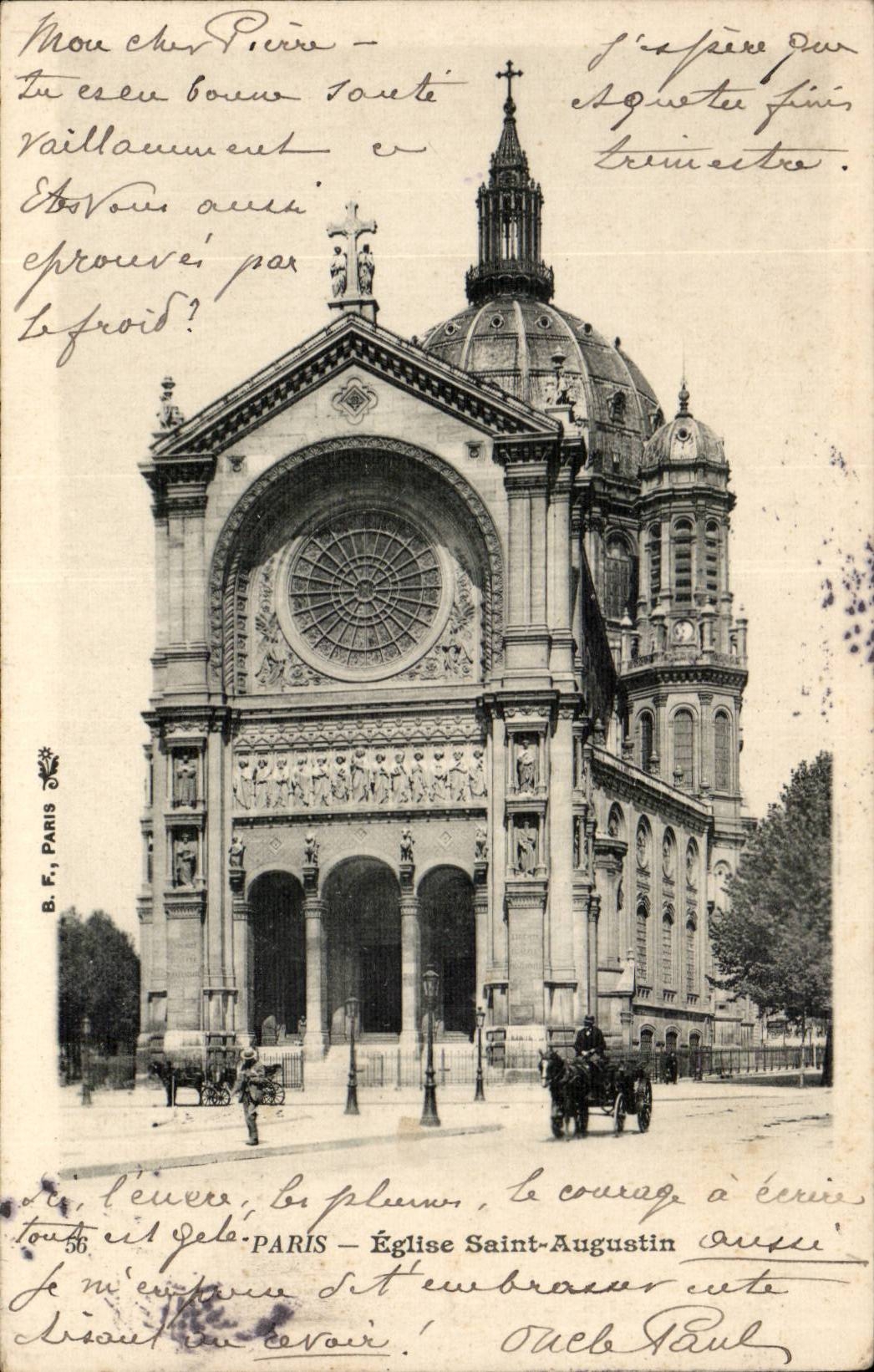 Paris CPA Church Saint Augustin