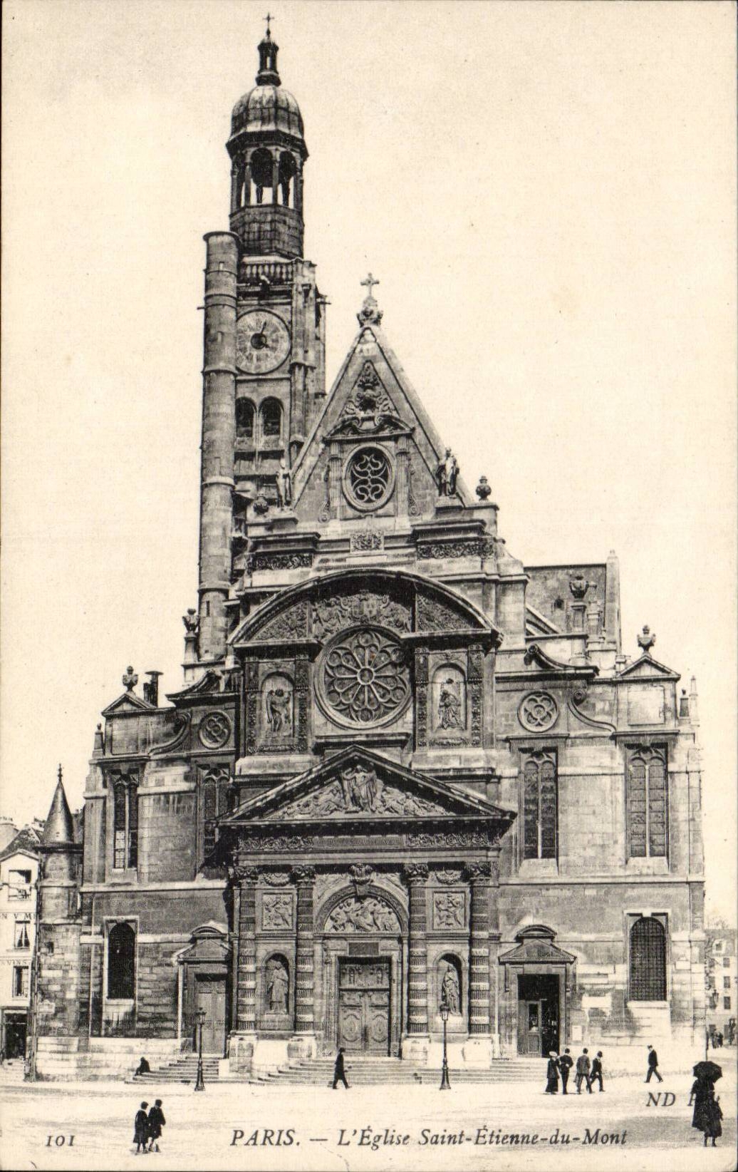 Paris CPA Church Saint Etienne of the Mount