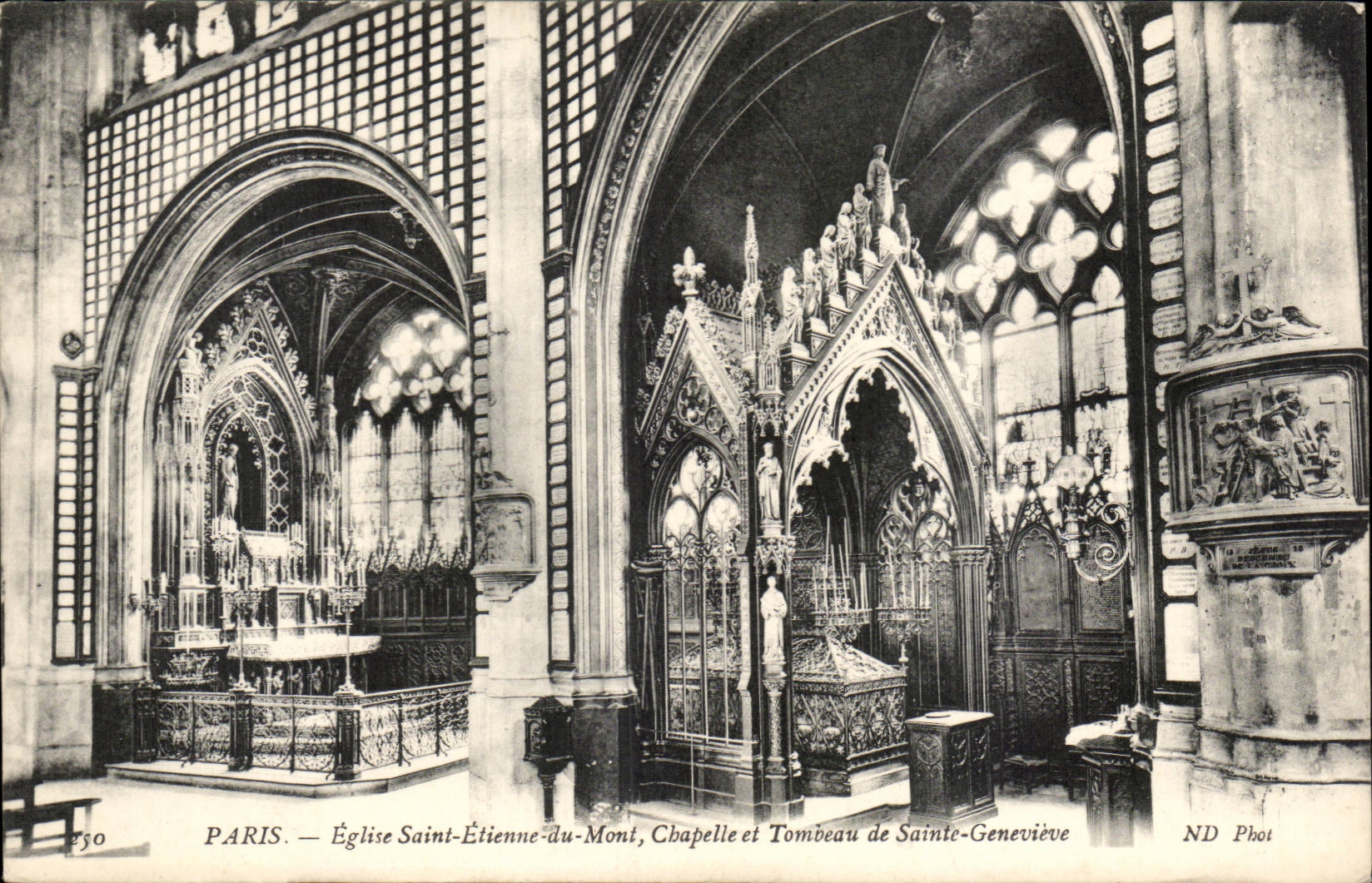 Paris CPA Church Saint Etienne of the Mount Vault and tomb of Sainte Genevieve