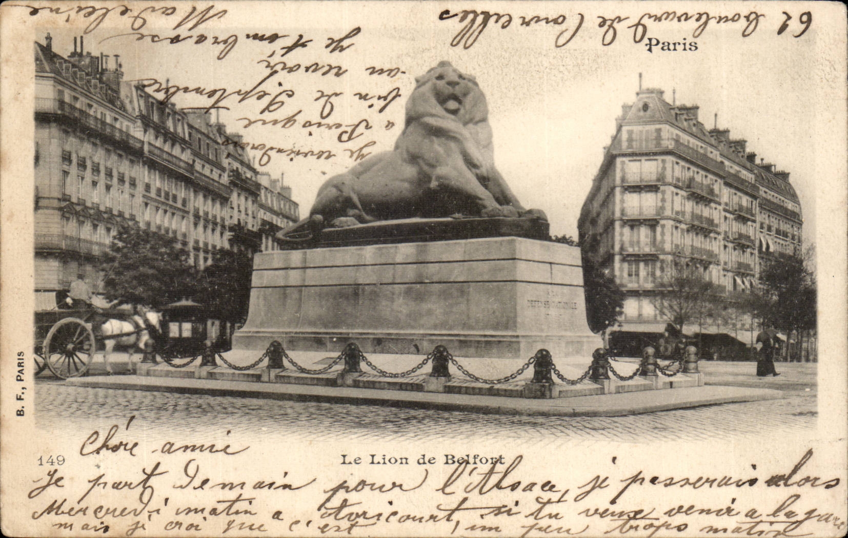 CPA Paris the lion of Blefort