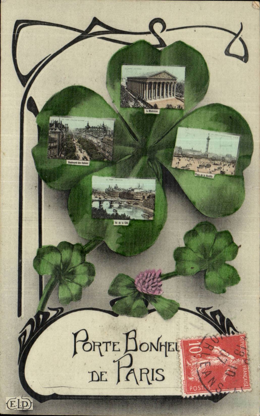 CPA Paris Porte bonheur Madeleine Bastille Cite