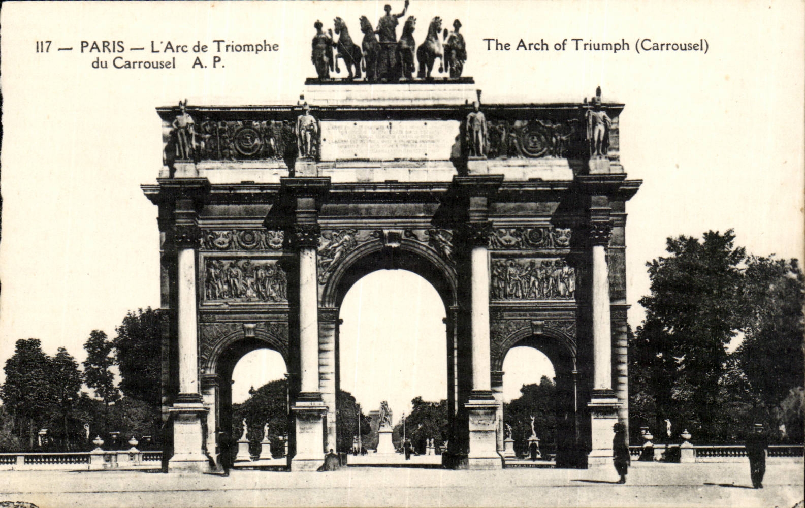 CPA Paris Arc de triomphe du Carrousel
